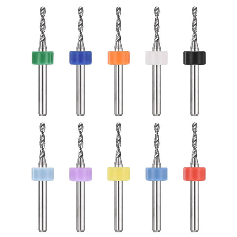 10 Pack 2mm Micro Drill Bits With One Eighth Inch Shank Carbide Tungsten Steel 135 Degree Point For PCB And Circuit Board Drilling