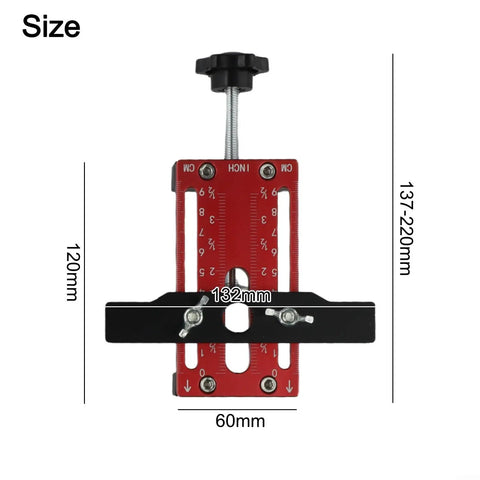 Heavy Duty Cabinet Door Positioner Clamp, Adjustable Aluminum Alloy Vertical Installation Tool for precise door alignment measurements