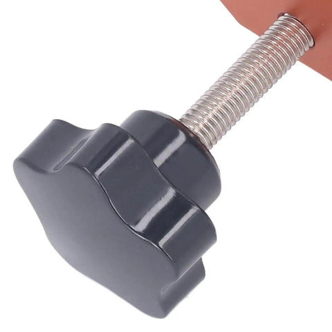 Close-up of adjustable knob on 3 In 1 Doweling Jig Kit With Clear Engraved Scale Drilling Locator Puncher For Woodworking And Furniture Assembly