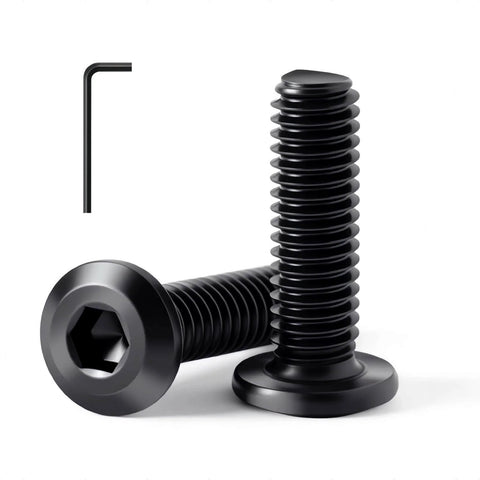 1/4-20 X 2 Inch Flat Head Hex Socket Cap Screws Bolts In Black Oxide 304 Stainless Steel with Hex Spanner