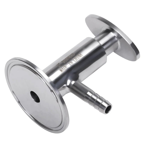 DERNORD sanitary sample valve, 2-in tri-clamp ferrule, 64 mm OD, stainless steel, elliptic handle