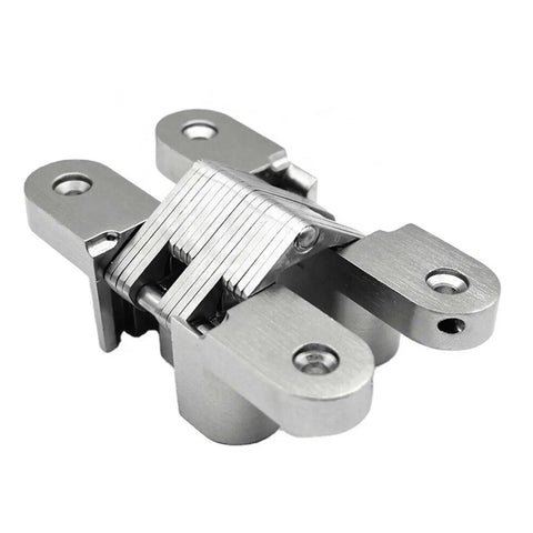 Two Pack 180 Degree Swing Door Hinges For Casement Doors Invisible Concealed Cross Hinges Set For Folding Tables And Cabinets
