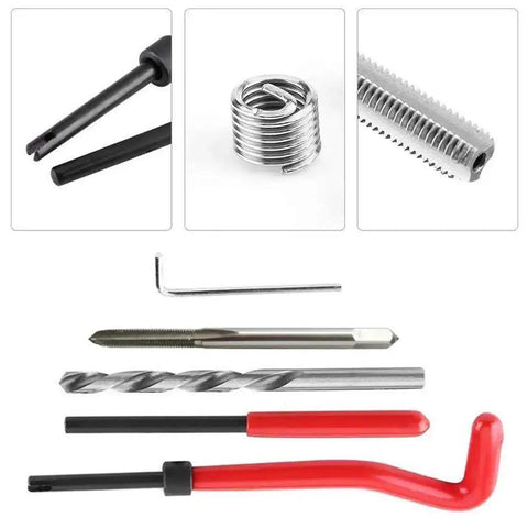 30 Piece Metric Thread Repair Kit With Helicoil Threaded Inserts And Installation Tool For M3 M4 M7 M9 M11 Threads Car Pro Coil Tool