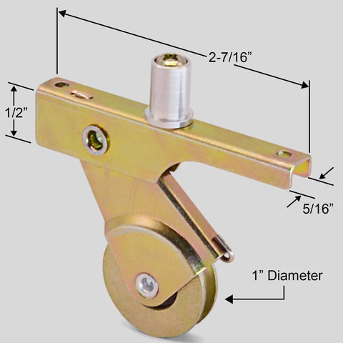 Spring Loaded Sliding Screen Door Roller Replacement With 1 Inch Steel Ball Bearing Concave Wheels For Smooth Glide And Easy Install