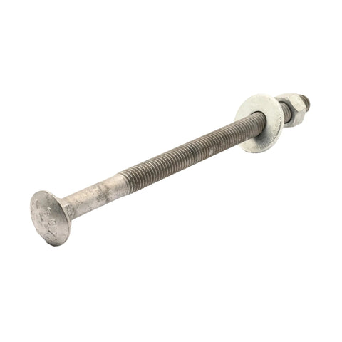1/2-13 X 9 Carriage Bolt Kit For Exterior Use With Beefy Hot Dipped Galvanized Finish, Self Locking Head, Commercial Grade 307A