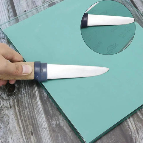 Large Flat Glass Plate For Scary Sharp Sharpening System With Anti Slip Mat Ten And One Quarter Inch Wide Eleven And Thirteen Sixteenth Inches Long Eight Millimeter Thick Durable Float Glass Surface For Knife And Tool Sharpening Scottchen