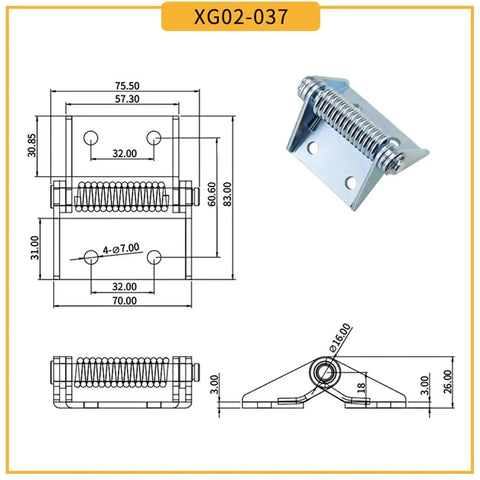 Iron Self Closing Spring Hinge With Heavy Duty Load Capacity For Doors And Cabinets Smooth Dampened Close Prevent Slams Easy Install