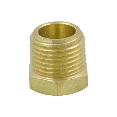 Three Eighth Inch Male NPT To One Quarter Inch Female NPT Brass Reducing Bushing Hex Head Pipe Fitting for plumbing repairs