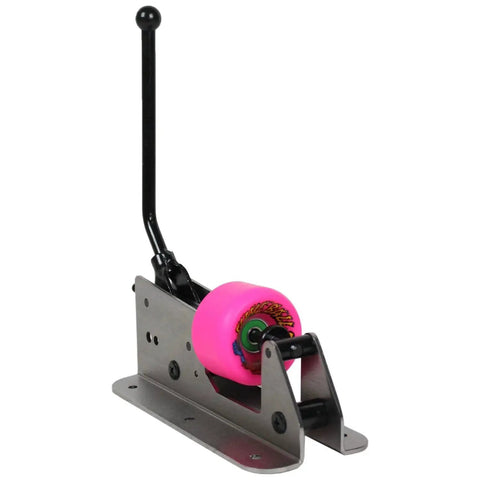 Bearings Press And Puller For Skateboard Inline Longboard Quad Caster And Cruiser Wheels with pink wheel installed