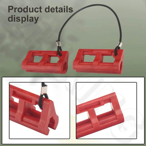 4 Inch Steer Stop Outboard Hydraulic Steering Lock for Outboard Motor Trailering and Transport Red, secure mount displayed