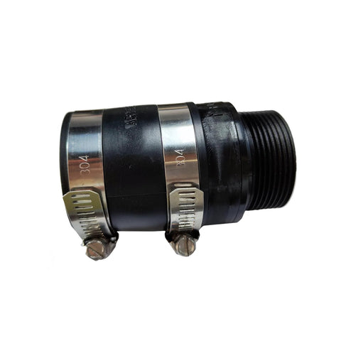 Inline check valve, black plastic body with metal hose clamps, ARYEIELLSOW 1-pack (30-0238)