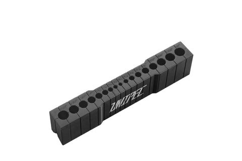 Precision Drill Guide for Straight Holes Compact Portable Drilling Block for Wood Metal and Plastic SAE One Eighth to Three Eighths Inch Sizes