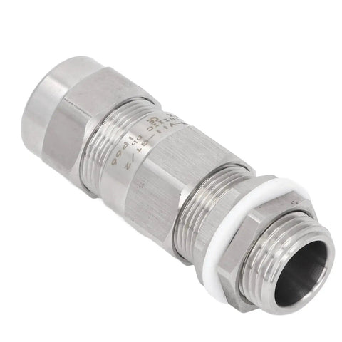 Waterproof Explosion Proof Cable Gland 304 Stainless Steel Dual Sealing Armored Protector, IP66 rated, close-up
