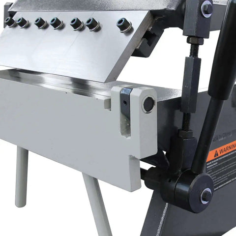 12 Inch Box And Pan Brake For 20 Gauge Metal, Portable Finger Brake close-up showing removable fingers and handle mechanism