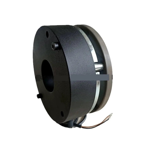 Electromagnetic brake assembly BFK457-10; round black housing with coil leads, power-off holding brake