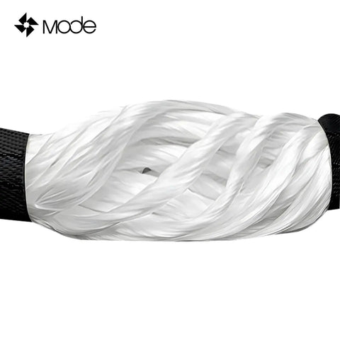 Mode heavy-duty polyester lifting sling, white braided strap with black end fittings, 6.56 ft x 1.96 in, 1-pack