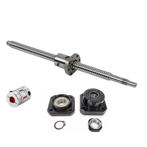 25mm Anti-Backlash Ballscrew Kit SFU2510 RM2510 102.36 Inch 2600mm Length 10mm Lead Ball Screw Nut FK FF15 End Supports