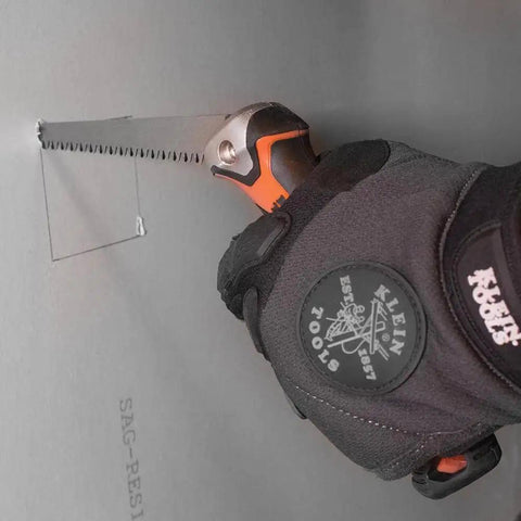 Heavy Duty Folding Jab Saw With Lockback For Drywall, Dual Direction Cutting At 125 And 180 Degrees, Carbon Steel Blade