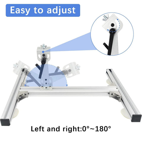Front view of Upgrade Stand Kit For Reciprocating Cycle Linear Actuator With 180 Degree Rotation Range In Aluminum Alloy Material, showing setup.