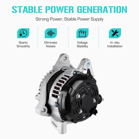 Beefy 12V 130A Alternator For Jeep Liberty 3.7L 2010 2011 2012 And Dodge Nitro 3.7L 2011 Dropin Replacement