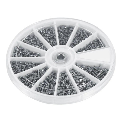 Small Screw Nut Assortment Kit With Stainless Steel Screws And Nuts In M1, M1.2, M1.4 And M1.6 Sizes In A Sturdy Box