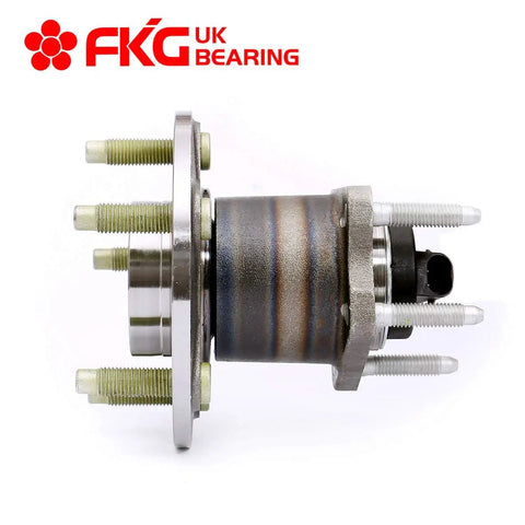 Side view of Beefed Up Rear Wheel Bearing Hub Assembly Fits 04-12 Chevy Malibu ABS Models 04-05 Chevy Classic 09-10 Chevy Cobalt.