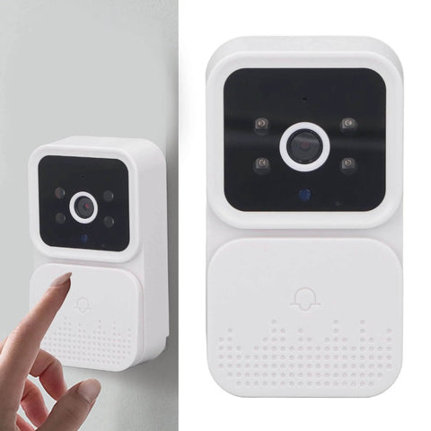 1080P Smart Doorbell Camera With PIR Human Detection And Night Vision And Two Way Audio For Android And Mac OS X Remote Video Calls Cloud Storage Wide Angle View Easy Home Security Upgrade.