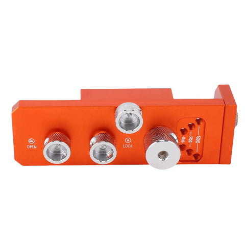 Integrated Aluminum Profile Drill Jig For Automated Assembly Lines, Time-Saving Tool With Anodized Finish shown from side view