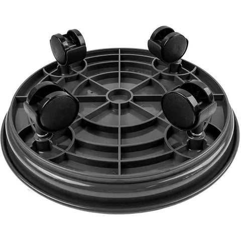 Three Pack Rolling Plant Caddies With Wheels For Round Planters 13 Inch Diameter 3.5 Inch High Heavy Duty Plant Stands Bottom View