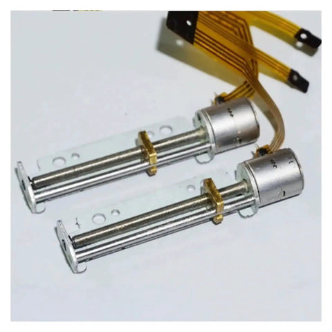 DC 5V 30mm Linear Actuator with 8mm Stroke 2 Phase 4 Wire Precision Stepper viewed from above, showing compact design and wiring