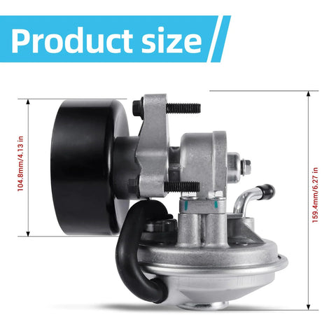 TAUTOY vacuum pump for Ford E-Series (1996–2002), silver housing with black pulley.