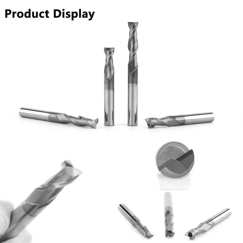 2 Flute Tungsten Carbide End Mill Set One Sixteenth Inch Cutting Diameter With AlTiN Coating For Milling Alloy Steels