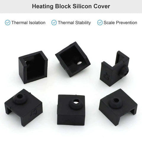 Silicone Sock For Hotend 6 Pack Heat Block Cover For 3D Printer Fits Ender 3 Pro V2 Ender 5 Plus 5 Pro CR 10S Mk7 Mk8 Mk9