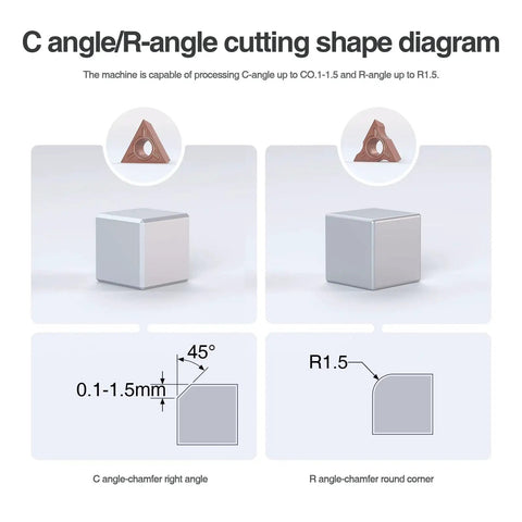Mini Pneumatic Chamfering Machine For Metal Beveling Pro Grade Portable Deburring Tool cutting shape diagram for precise angles
