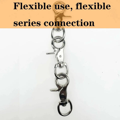 Lobster Clasp Trigger Snap Hooks 360 Degree Swivel Zinc Alloy 30 Pack linked demonstrating flexible connection