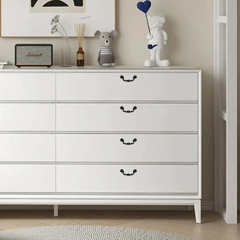 White dresser with 4 Pack Dresser Drawer Pulls Handles For Cabinets And Cupboards Zinc Alloy Bronze Finish 6.3 Inch