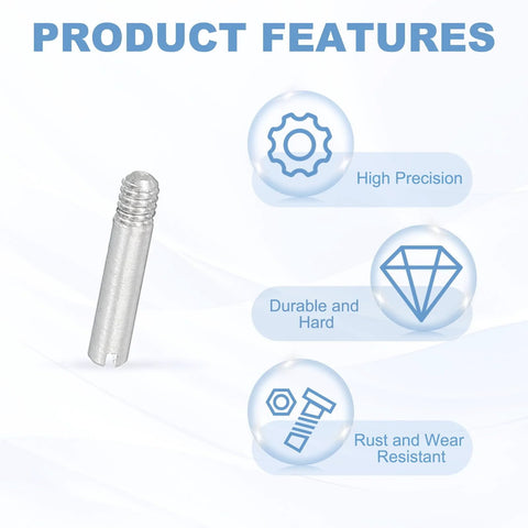M2 X 10mm Slotted Cylindrical Pin 304 Stainless Steel Dowel External Thread Pin Screw Set with features text