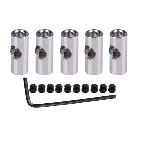 3.175mm To 5mm Pinion Gear Adapter For RC Motors Steel 12mm Long With 3.17mm Inner Diameter And 5mm Outer Diameter set with screws and wrench