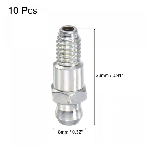 Steel Straight Pro Grade Grease Fittings M6 X 1mm Thread For Hydraulic Equipment 10 Pack Rust Resistant Oil Sealed
