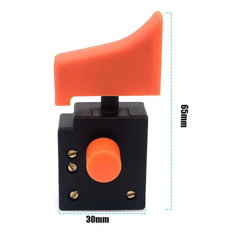 AC220V Switch Replacement for 9227 9237 180mm Polisher Sander, orange and black, DIY friendly, home workshop accessory.