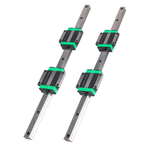 2 Pack HGR20 1500mm Linear Guide Rails and 4 HGW20CC Flange Type Bearing Carriage Blocks for DIY CNC Routers Lathes and Mills
