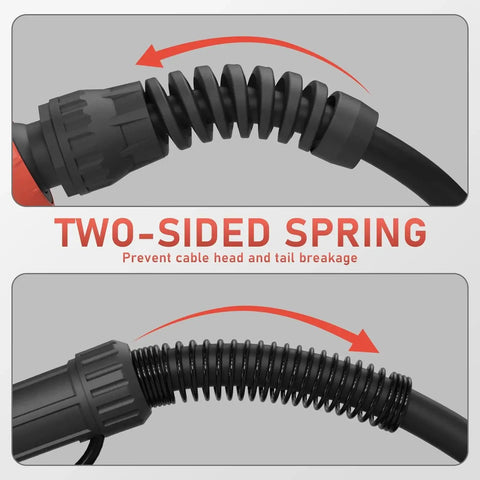 Close-up of two-sided spring feature on 15ft 250 Amp MIG Welding Gun Stinger Replacement For Miller M25 169598 Fits Millermatic 212 And 252 Pro Grade Copper Wire For Consistent Weld Beads Every Time