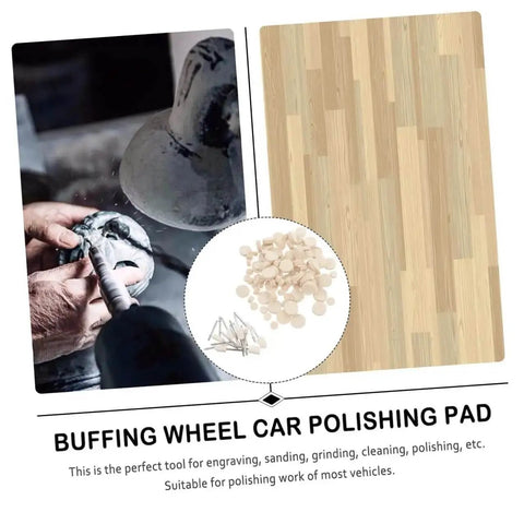 120Pcs Wool Felt Polishing Wheels Set With Shank For Rotary Polisher Pro Grade Wool Buffing Tools Kit for metal and wood finishing