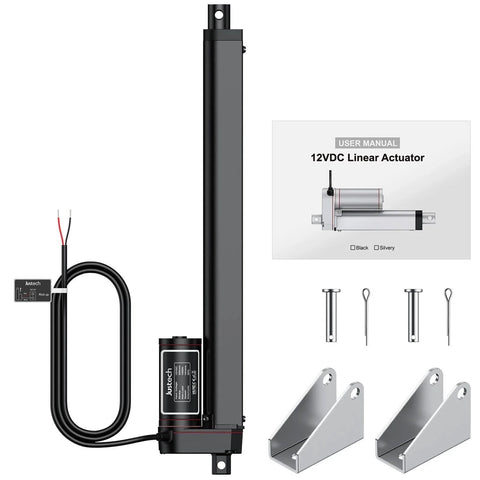 Powerful 12V Heavy Duty Linear Actuator With 225 Lbs Thrust 1000N 12 Inch Stroke Quiet Operation IP65 Waterproof Electric Actuator