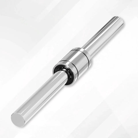 LM25UU Linear Ball Bearing 25mm ID, 40mm OD, 59mm Length, double sealed, for 3D printers and CNC slides showing side view.