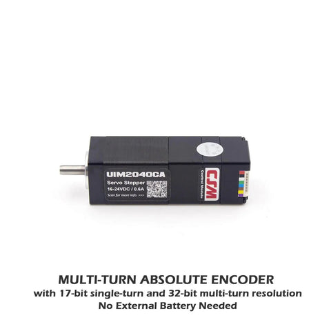 NEMA 8 Integrated Servo Stepper Motor With Built In Multi Turn Absolute Encoder And Closed Loop Controller And Driver CAN Bus Enabled