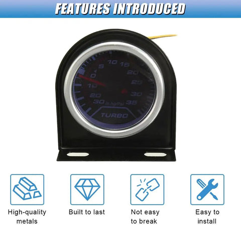 52Mm Gauge Mount Universal Pillar Pod Holder For 52mm Instrument Gauges, 2 Inch Single Hole Panel Bracket front view