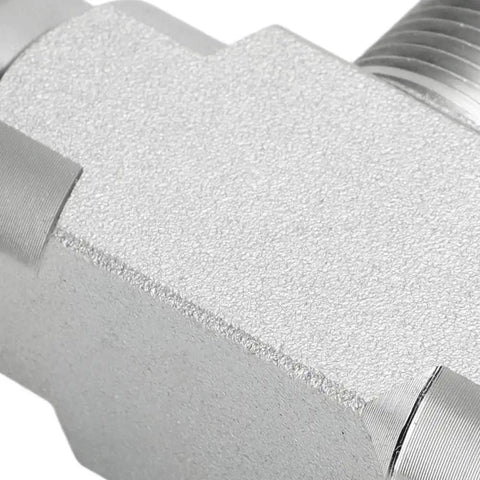 Close-up of Mini Excavator Hydraulic Flow Control Valve With L08 Thread And M14 Connections STB G3/8 Three Eighths Inch Size part