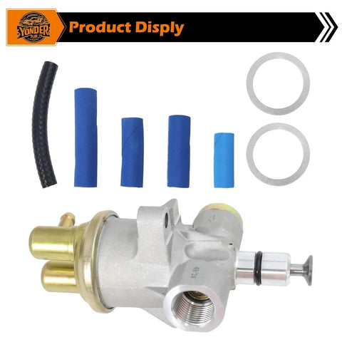Fuel Transfer Pump With Hose Line Kit For Ford 7.3L Diesel Super Duty F-250 F-350 E-350 Econoline 1994-1998 components displayed