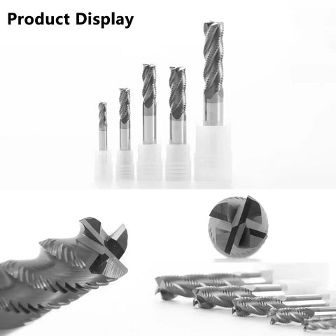 Beast 1/4 Inch Solid Carbide Roughing End Mill With 4 Flute Square End For CNC Milling, AlTiN Coated For Alloy And Hardened Steels